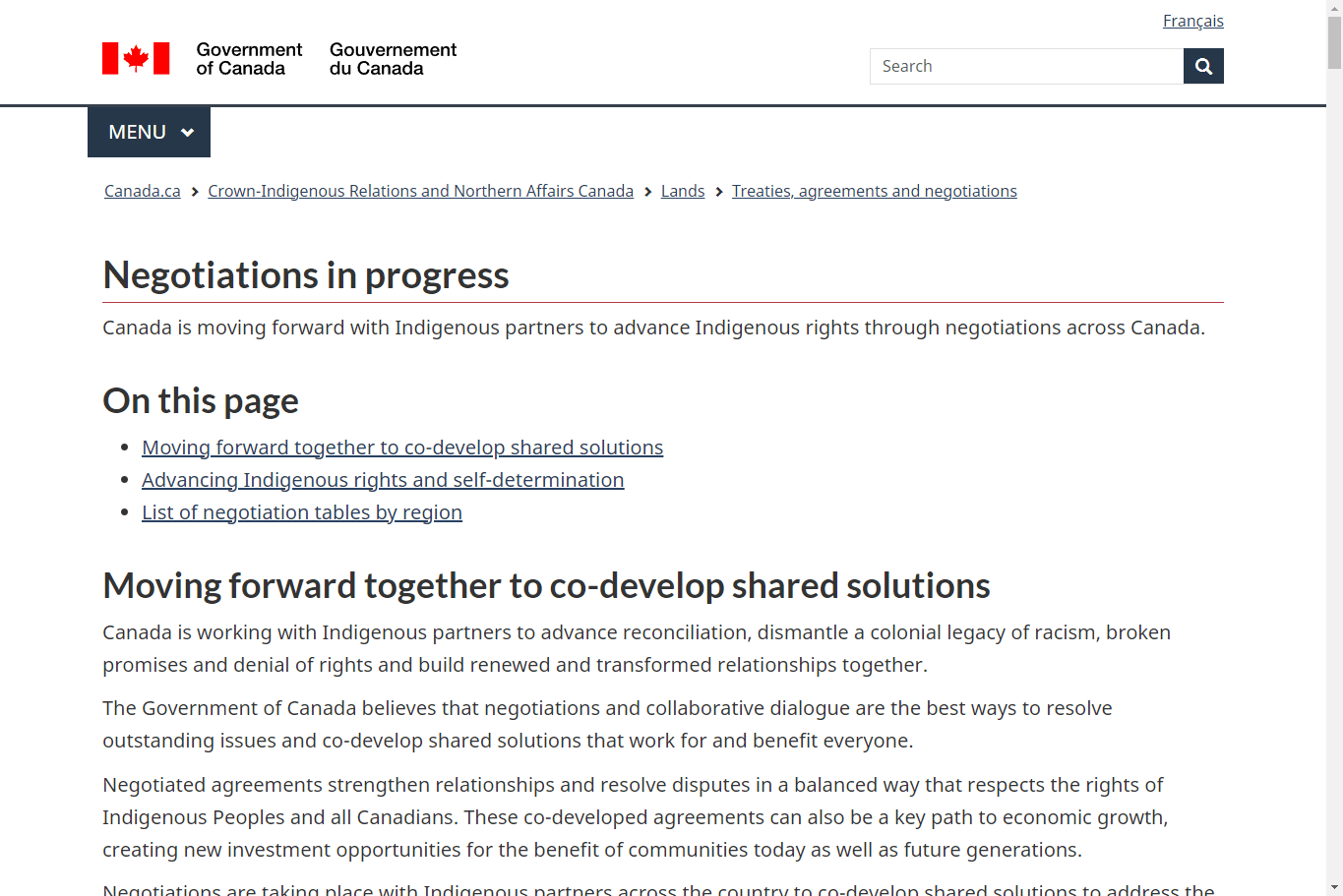 Negotiations in progress